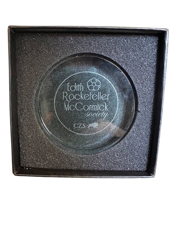 unbranded Other - Edith Rockefeller McCormick Society Glass Paperweight With Box - CZS Logo